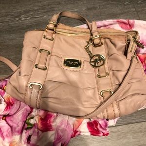 Michael Kors Rose Leather Satchel